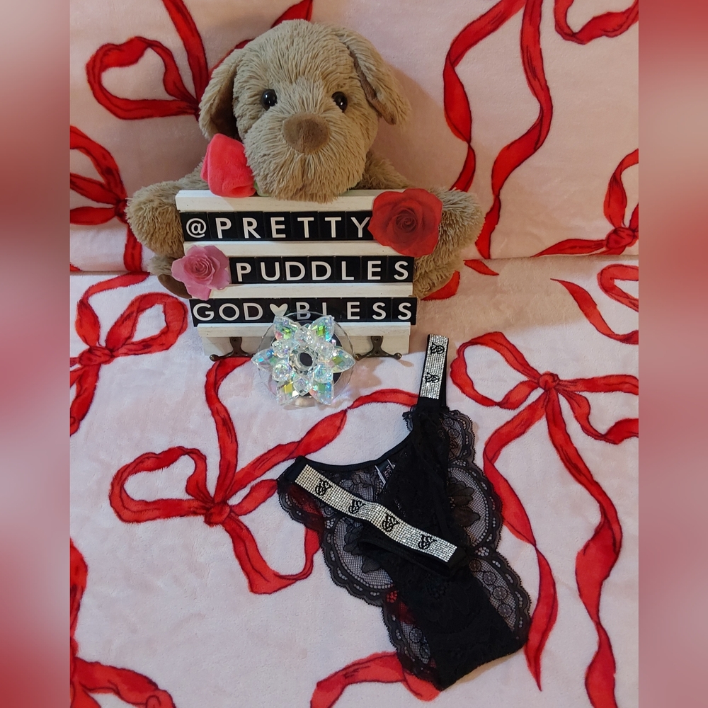 💎 Very Sexy Monogram Shine Strap Lace Brazilian Panty 💎